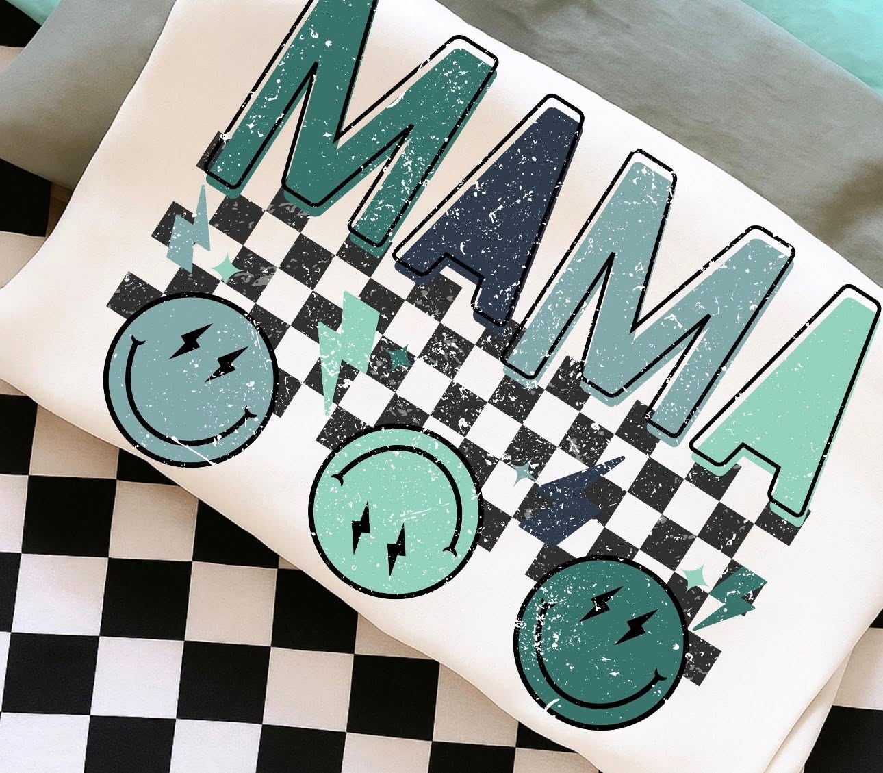 Blue Mama Checker