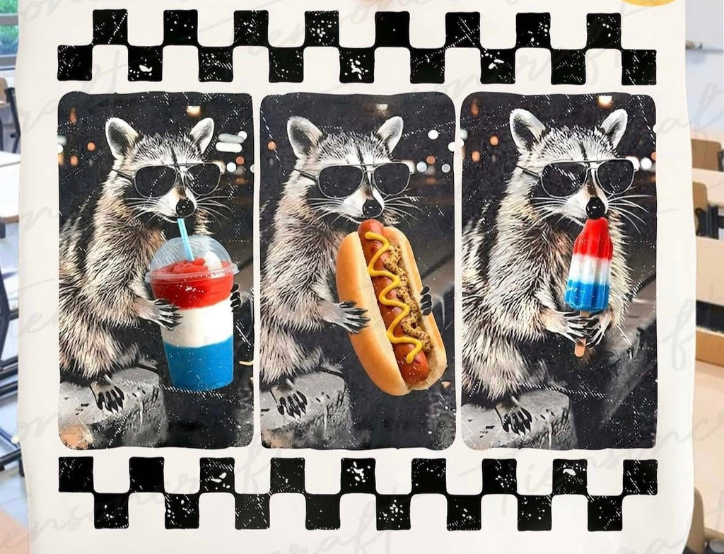 Raccoon Checkered