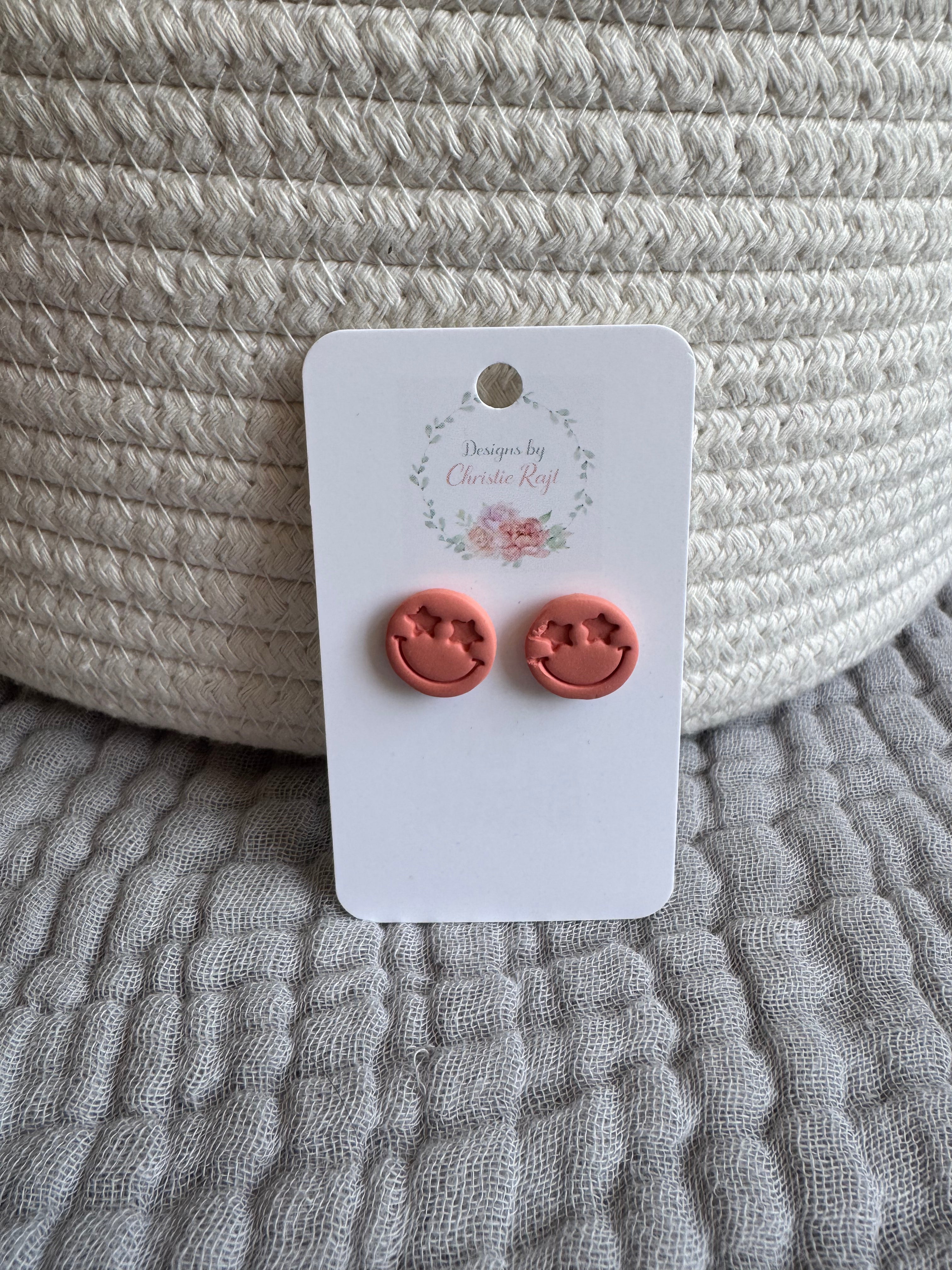 Smiley Stud Earrings