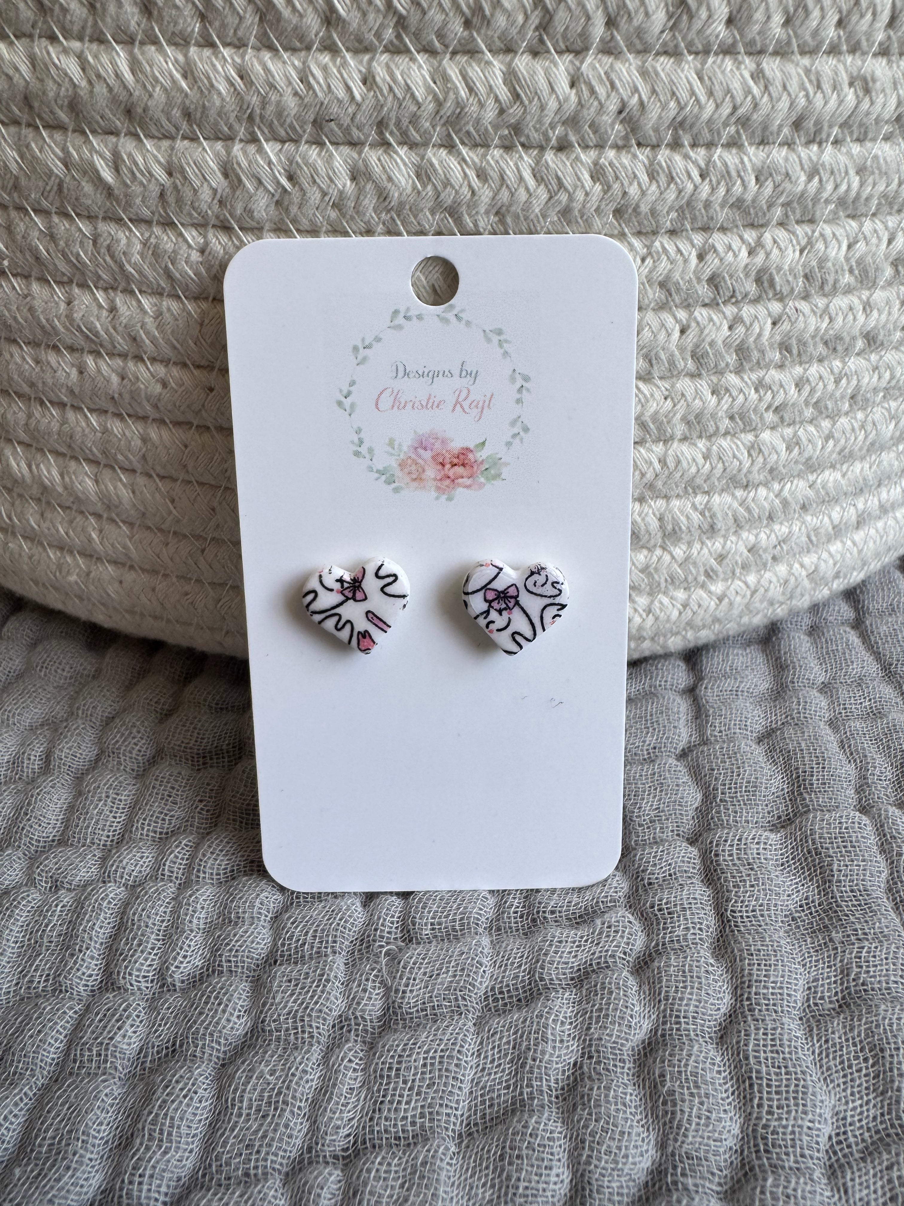 Dental Heart Stud Earrings