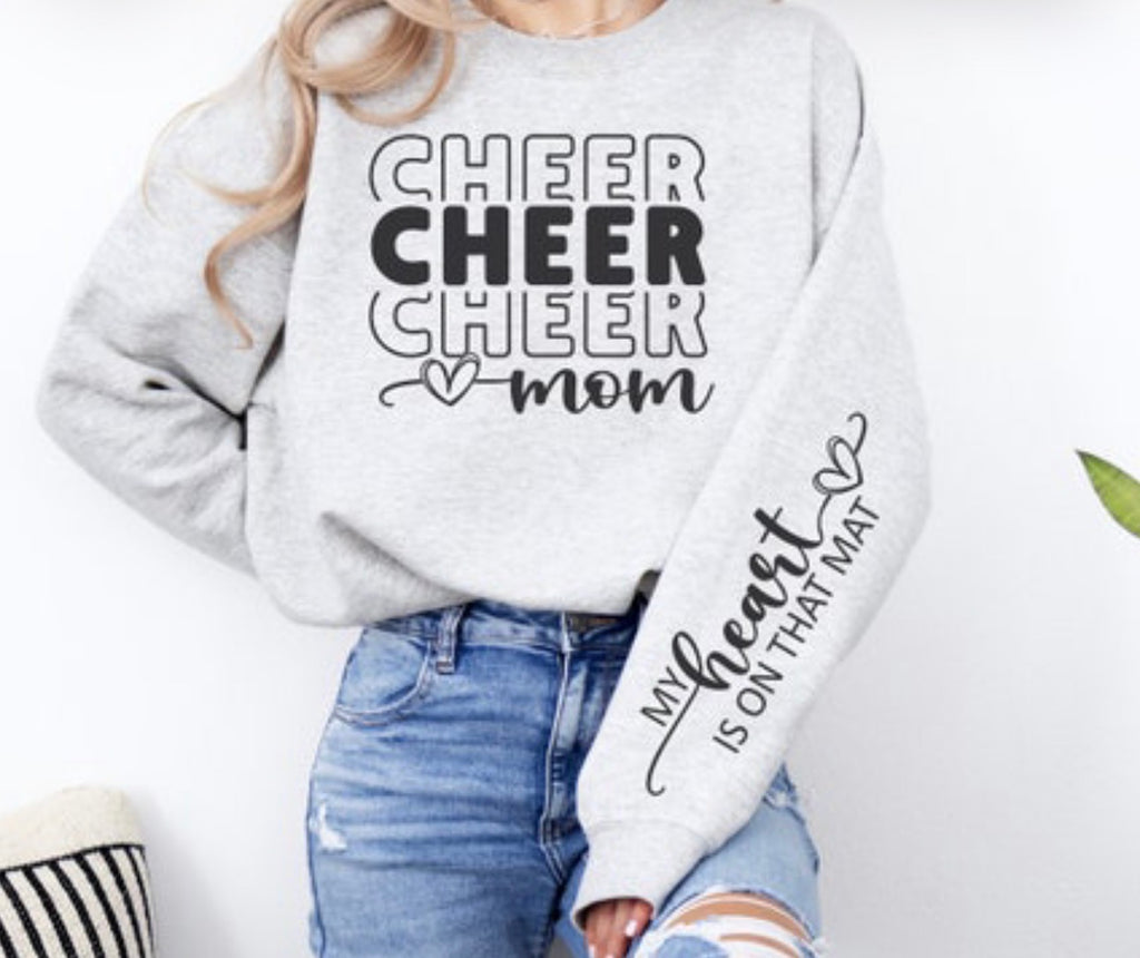 Cheer Mom My Heart Is On That Mat
