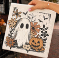 Floral Ghost Pumpkin