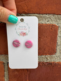 Pink Swirl Studs