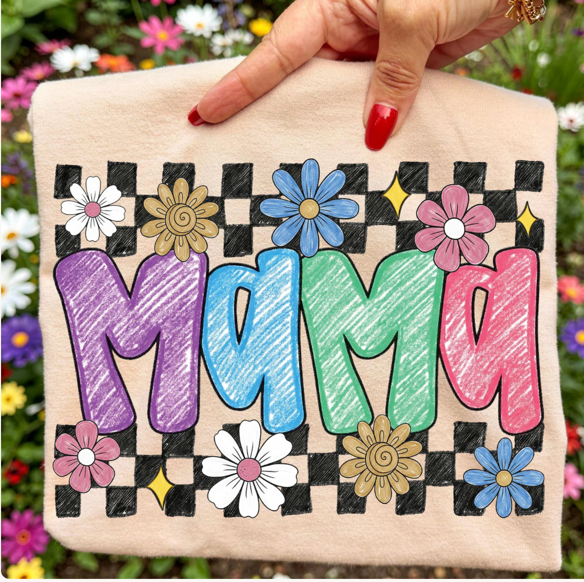 Mama Floral Checker